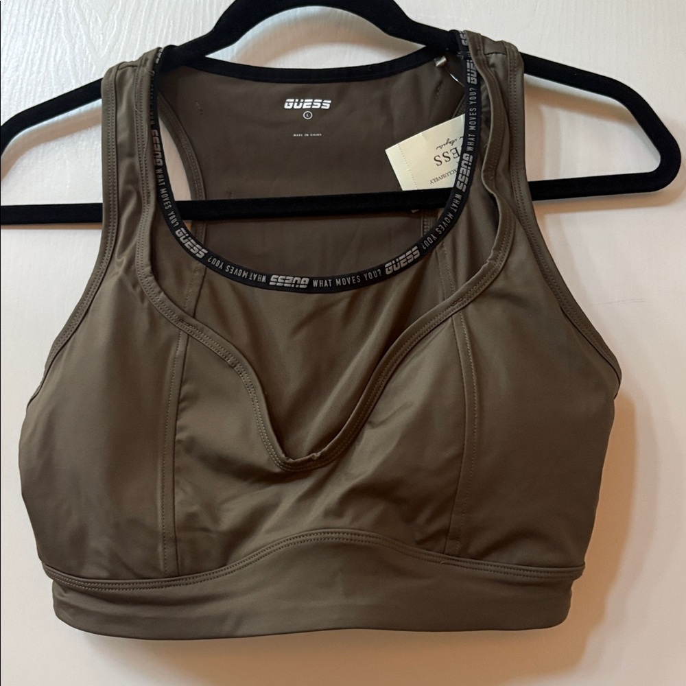 Guess Khaki Sports Bra - Picture 2 of 3